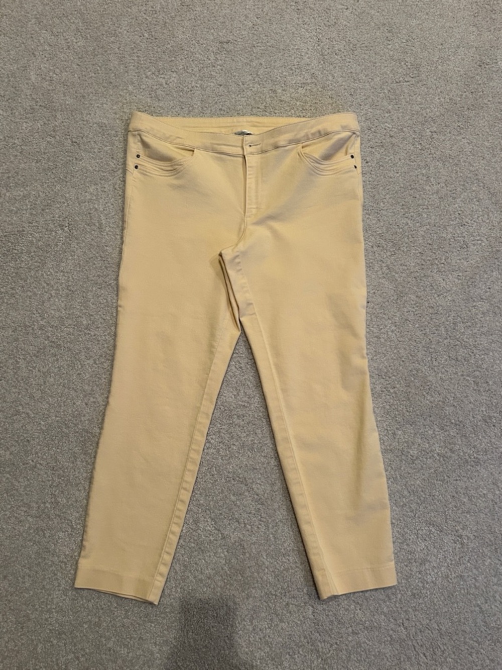 Christopher & Banks - High-Rise Yellow Skinny Jeans - Size 14